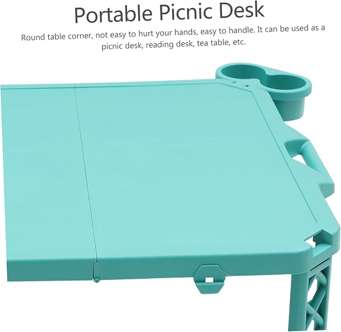 1pc Lightweight Folding Camping Table Portable Picnic Desk for Outdoor Activities and Easy to Store for Bbqs Beach Parties and Travel