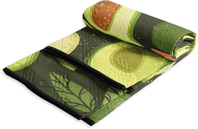 Outdoor Picnic BlanketPortable Sandproof Waterproof Picnic MatAvocado Printed Camping Beach Mat for Sand and Wet Grass Hiking (Avocado L)