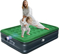 AYAMAYA Queen Camping Air Mattress with Built-In &amp Detachable Electric Pump -Portable 16 Inch Luxury Double High Inflatable AirbedSelf Inflating Air MattressNo Power Outlet Needed for Camping &a