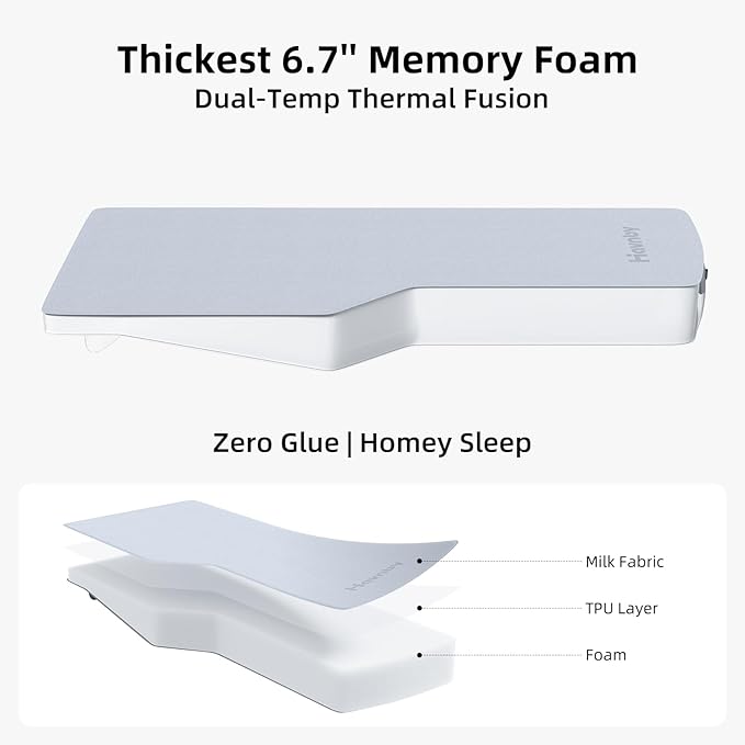 Tesla Model Y Solo Mattress Wedge Design &amp 6.7-Inch Solid Foam for Flat Car Bed Portable Camping Mattress w/Built-in Pump for Solo Campers Hiking Nap Road Trip