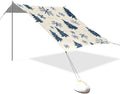 Beach Tent Sun Shelter Blue Christmas Tree Snowflakes Lightweight &amp Easy Setup Beach Shade Canopy for Camping Fishing