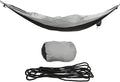 Camping Hammock Portable Outdoor Single Double Hammocks 260x140cm Black - High Strength Nylon Fabric Easy Setup for Hiking and Travel