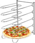 Pizza Rack 5-Tier Stainless Steel Pizza Pan Storage Rack Compact and Convenient Design for Easy Storage Multiple Pizzas pan 10.43 L x 8.52 W x 13 H Pizza Pan R ack