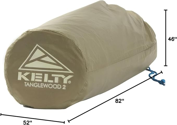 Kelty Tanglewood 2 or 3 Person Backpacking and Car Camping Tent – Sturdy Frame Quick Corners for Easy Setup Double Stake Vestibule Clip-on Rainfly