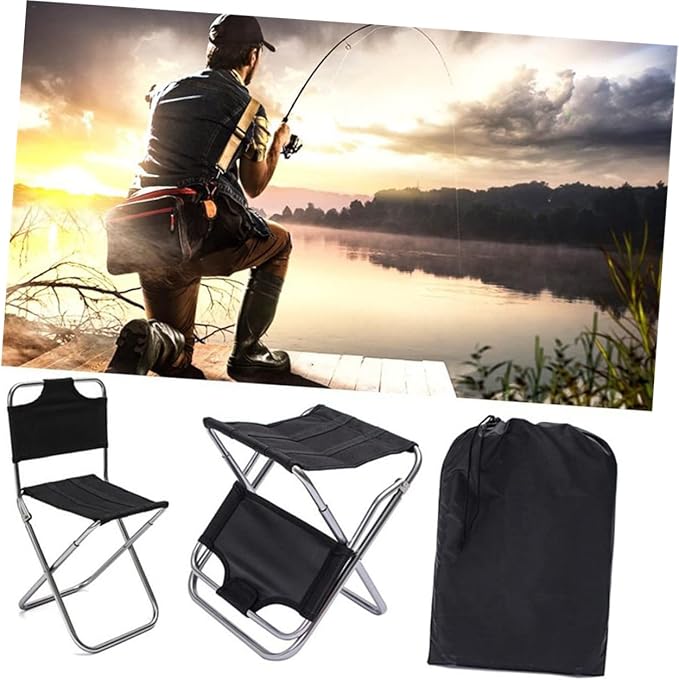 HANABASS Lightweight Folding Stool for Outdoor Activities Convenient Fishing Chair Portable Camping Seat with Sturdy Design for Picnics Barbecues and Hiking