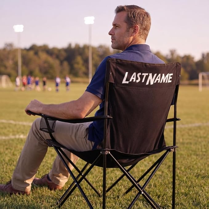 VictoryStore Outdoor Camping Chair - Custom Last Name Folding Chair- Camping Chair with Carry Bag (1)