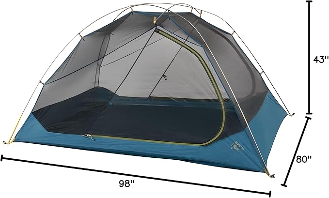Kelty Far Out Backpacking Tent + Tent Footprint Package 2 or 3 Person Capacity Backpacking Starter Kit and Camping Shelter Stuff Sack Included