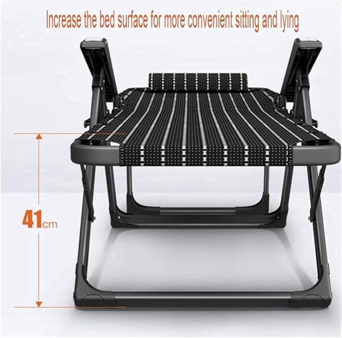 Sun Loungers Heavy Duty Lounge Chairs and Full Flat Cot Folding Reclining Chairs for Garden Outdoor Beach Pool Camping Patio B