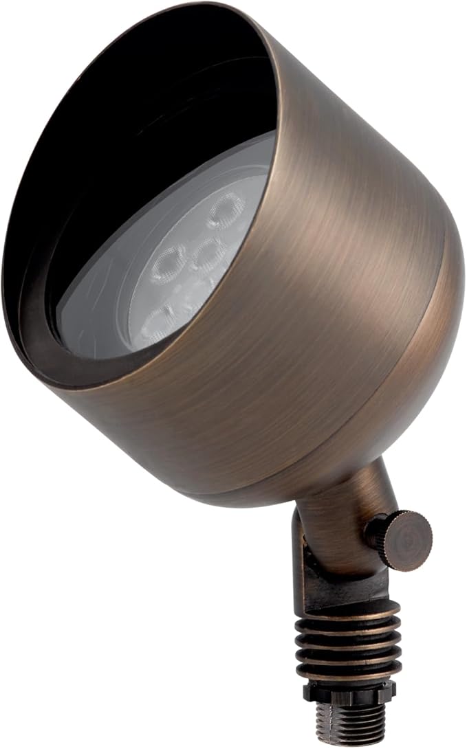 Kichler 12V PAR36 Brass Uplight Accent Light in Centennial Brass Outdoor Landscape Spotlight 15487CBR