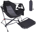 Hammock Chair Hammock Camping Chair with Removable Footrest Rocking Chair Outdoor Camping Chair Swing Hammock with Stand Carry Bag Cup Holder (1 Pack)