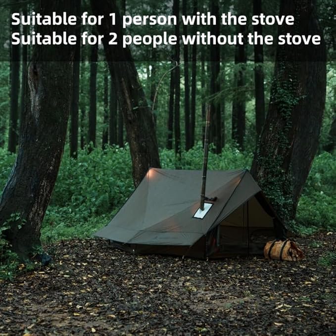 Hot Tent with Stove Jack – 4 Season Waterproof &amp Windproof Shelter for 1–4 People Lightweight for Camping Hiking Hunting &amp Fishing
