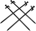 Toyvian 4Pcs Metal Ground Stakes for Gardening Durable Planting Pegs Bending Resistant Garden Fixing Pins for Outdoor Use for Vegetables Tent Setup