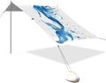 Watercolor Blue Mermaid Beach Tent Sun Shelter 9.2' x 10.5' Beach Canopy with 4 Sandbags 4 Stability Poles Sand Shovels - Tent Canopy for Beach Camping Fishing Picnics