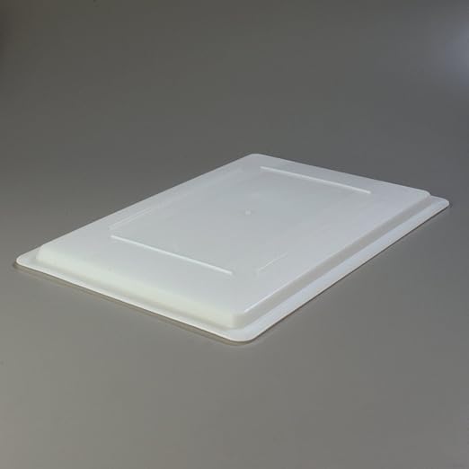 Carlisle FoodService Products Storplus Food Storage Container Lid with Stackable Design for Catering Buffets Restaurants Polyethylene (Pe) 26 x 18 Inches White (Pack of 6)