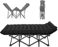 Folding Camping CotCamping Cot for Adults Portable Sleeping Bed with Carry Bag Heavy Duty Foldable Cots for Hiking Home Office Naps and Vacation