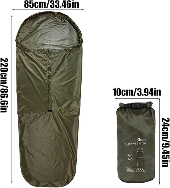 Sleeping Bag Sack Thermal Sleeping Bag Cover 220x80cm Outdoor Bedding Storage Durable Nylon Material with Water-Resistant Finish Backpacking Camping Gear Winter Hiking Survival Use for Adventure