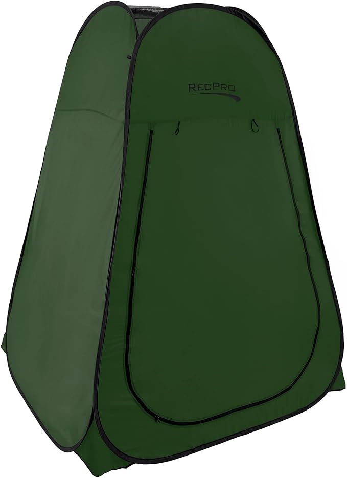 RecPro Portable Pop Up Privacy Tent | Changing Room Toilet Shower Rain Shelter for Camping &amp Beach | Includes Carry Bag Ground Cover and rain Cover