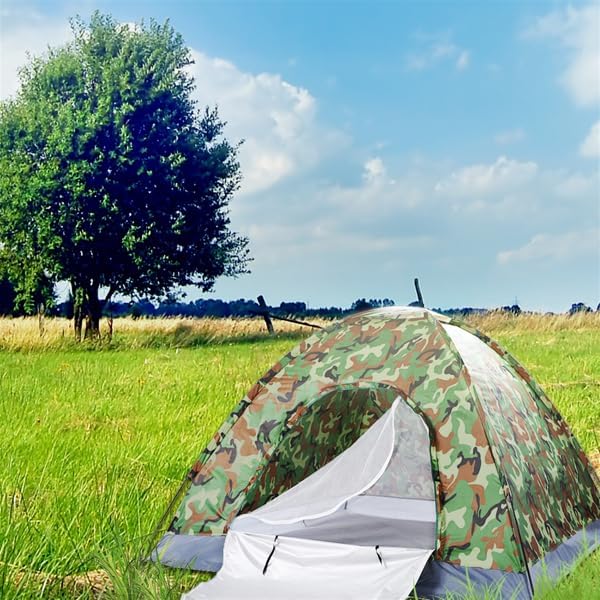 3-4 Person Camping Dome Tent with Waterproof Oxford Floor UV-Resistant Polyester Cover Easy Setup Lightweight Outdoor Shelter for Hiking Backpacking &amp Weekend Adventures
