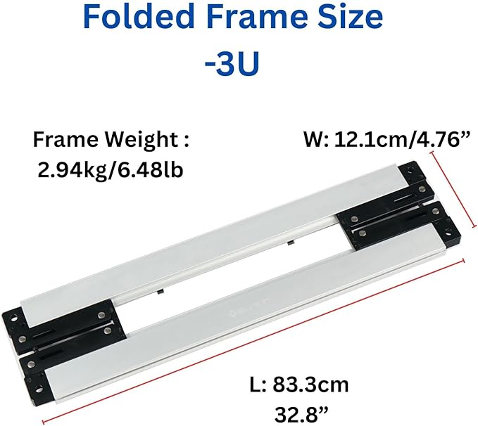 Folding IGT Outdoor Camping Table Frame with Carry Bag Modular Design IGT Compatible Lightweight Aluminum Alloy for Outdoor Cooking Car Camping Campground RV Picnic BBQ(Silver 3-Unit)