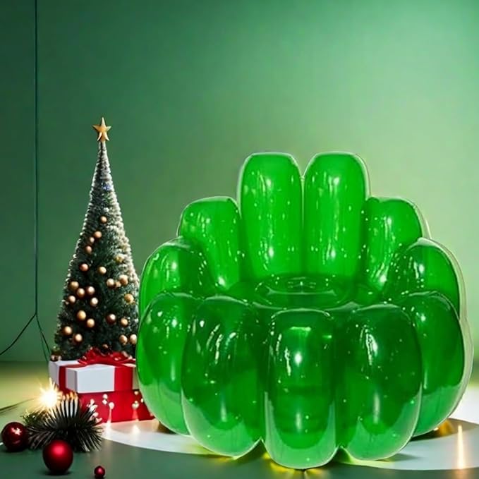 Jelly Inflatable ChairJelly ChairJelly Collection Inflatable ChairJello Inflatable ChairJelly Blow Up Chairfor Indoor Outdoor Camping Party Beach Hiking Yard (Green)