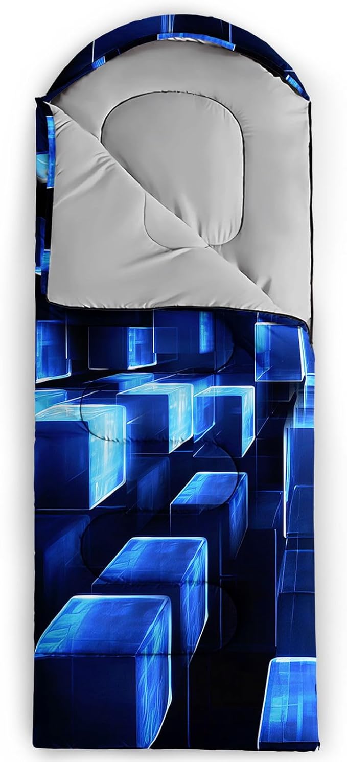 Kids Sleeping Bag for Boys GirlsBohemian Cowboy Print-Lightweight Warm Portable Outdoor Indoor-Waterproof Cold Weather Resistant Sleeping Bag for Camping Hiking