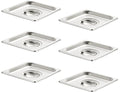 CURTA 6-Pack 1/6 Size Steam Table Pan Lid with Handle NSF Hotel &amp Catering Food Cover