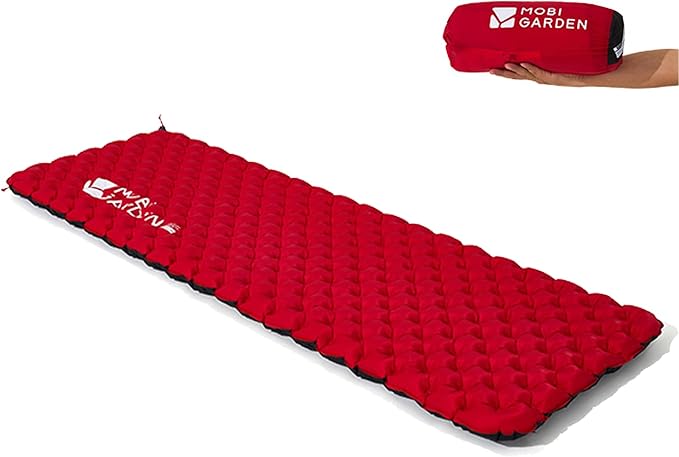 6.5 R-Value Camping Sleeping Pad for All Season Dual Layer Ultralight Air Mattress for Cold Weather Insulated Inflatable Sleeping Mat for BackpackingHikingOutdoor with Air Pump Sack