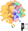 Globe String Lights 115 Feet 200 LEDPlug in Fairy String Lights with Remote Timer Extendable 11 Modes Indoor Outdoor Color Changing Lights for Wedding Bedroom Classroom Patio Garden