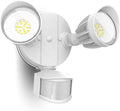 UME LED Security Light Motion Sensor Outdoor Lights 27W 3000LM 5000K IP65 Waterproof Dusk to Dawn 2 Head Motion Detector Flood Light for Outside Garage Yard (White)