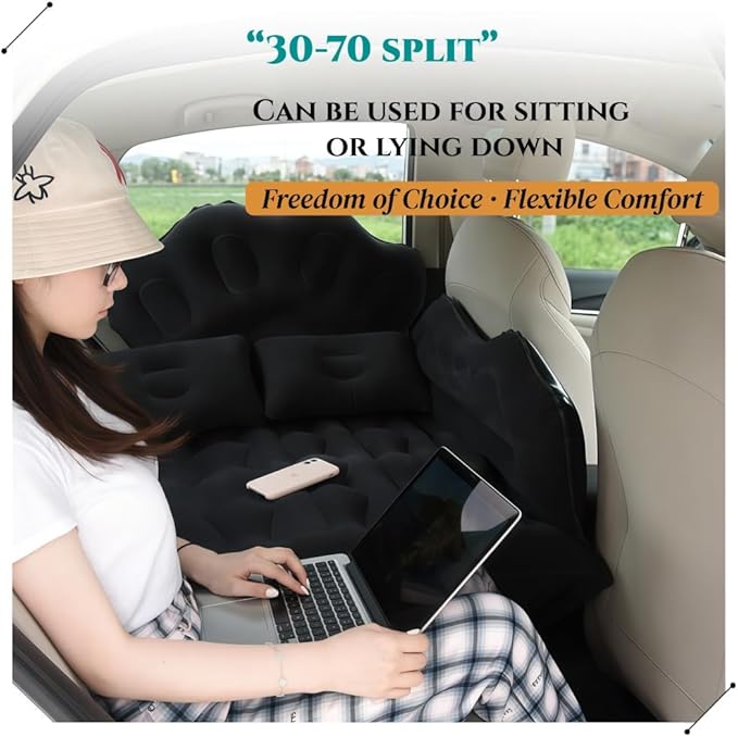 Car Air Mattress for Cadillac Escalade 2007-2010Air Mattress Back Seat Camping Bed Thickened Car Sleeping Pad for Travel Portable Car Bed Anti-Leakage Quick Easy Set-Up