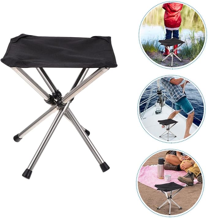 BESPORTBLE Outdoor Foldable Chair Fishing Folding Stool Lightweight Portable for Camping and Sports