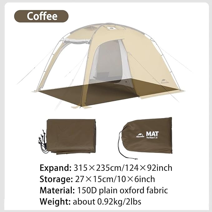 Naturehike Dune Hot Tent with Stove Jack 117 sq ft 4 Seasons Camping Tent 2-4 Person Waterproof Large Tent for Family Car Camping Picnic Fishing 6 Person