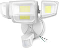 Onforu 90W 10000LM LED Motion Sensor Outdoor Lights 4-Head Dusk to Dawn Outdoor Lighting Hardwired Flood Lights IP66 Waterproof 6500K Security Floodlight for Outside (White)