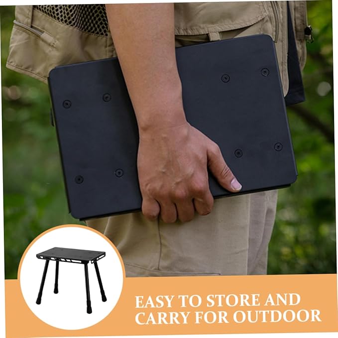 HANABASS Outdoor Portable Folding Camping Table Lightweight Multi-Functional Camp Table for Picnics Bbqs and Camping Trips Sturdy Construction for Small Spaces and Travel