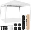 Yesker 10x10 Pop Up Canopy Tent UPF 50+ Waterproof Outdoor Canopy Portable Folding Easy Setup Gazebo Adjustable Height Instant Sun Shade Tent with Wheeled Bag for Events Parties Camping Patio White