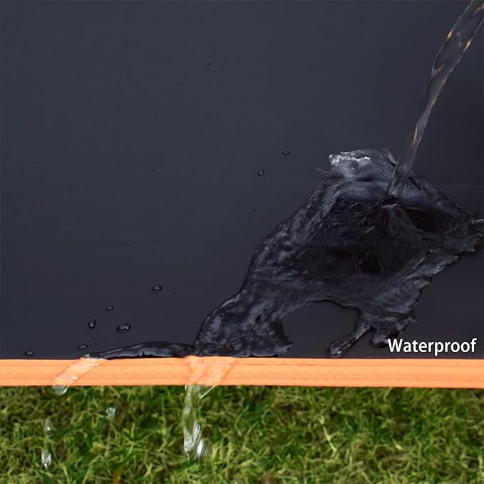 GEERTOP Ultralight Tent Footprint Waterproof Black Tent Tarp Ground Sheet Mat for Under Tent Camping Backpacking Hiking Picnic