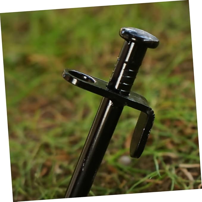 4Pcs Heavy Duty Steel Tent Stakes Multiuse Pegs for Outdoor Camping Awnings and Canopies Durable Construction Portable Design for Camping