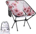 Honeybaby Folding Camping Chair Peach Flower Camping Chairs Lightweight Portable Chair Outdoor Foldable Chairs for Camping Travel Picnic Beach Hiking