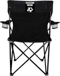VictoryStore Outdoor Camping Chair - Soccer Mom Black Folding Camping Chair with Carry Bag