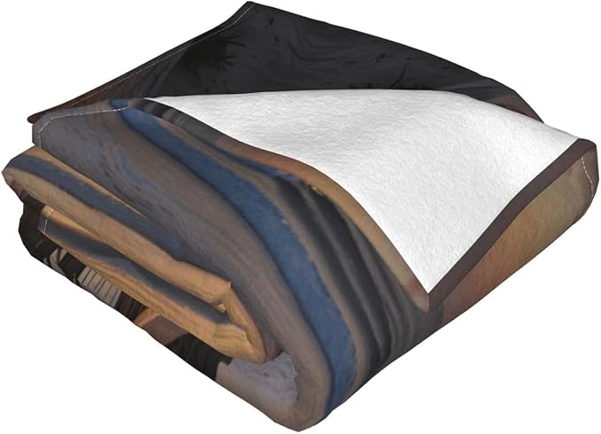 StairsSunset 80x60 Printed Soft Fleece Blanket for Sofa Bed and Camping - Cozy Blanket for Travel Picnics Nighttime Use