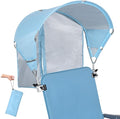 Universal Chair Umbrella Canopy UPF 50+ Sun Shade with Adjustable Clamp Fits Most Brands’ Beach Camping Lawn Tanning Zero Gravity Lounge &amp Fishing Chairs Patent Design
