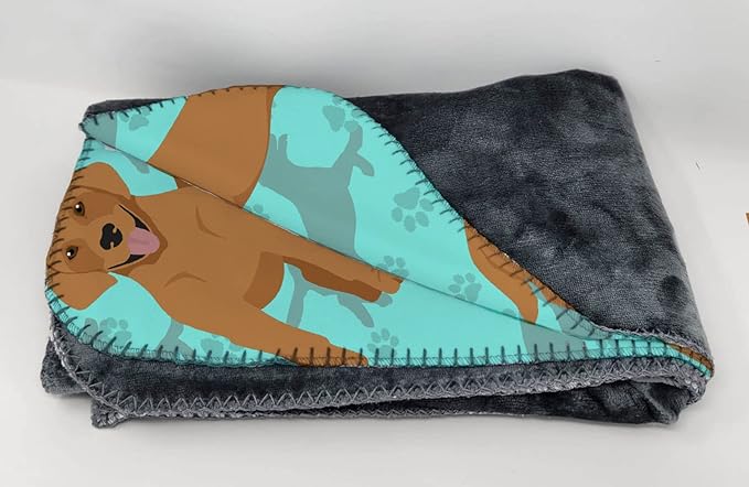 Caroline's Treasures MLM1009TBLT Red Fox Labrador Retriever Soft Travel Blanket with Bag Airplane Blanket Indoor Outdoor Camping Blanket for Traveling Picnics Beach Trips Concerts