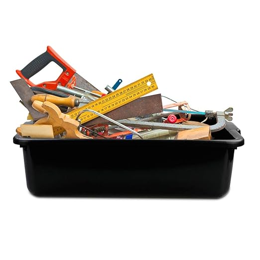 4-Pack Large Plastic Bus Box 23 L Plastic Commercial Tote Box Bus Tubs Black