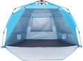 Pop Up Beach Tent Portable Beach Folding Sun Shade Shelter UPF 50+ Protection Easy Setup and Carry Double Silver Coating with 3 Ventilation Window Large Size Perfect for Family 4 People