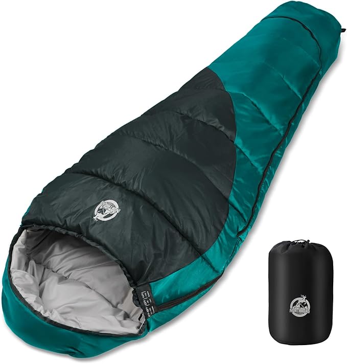 Northroad Mummy Sleeping Bag 14-59 ℉ 3-4 Season Warm &amp Cool Weather Summer Spring Fall Lightweight Washable Sleeping Bag for Outdoor Camping Hiking Travel Hunting