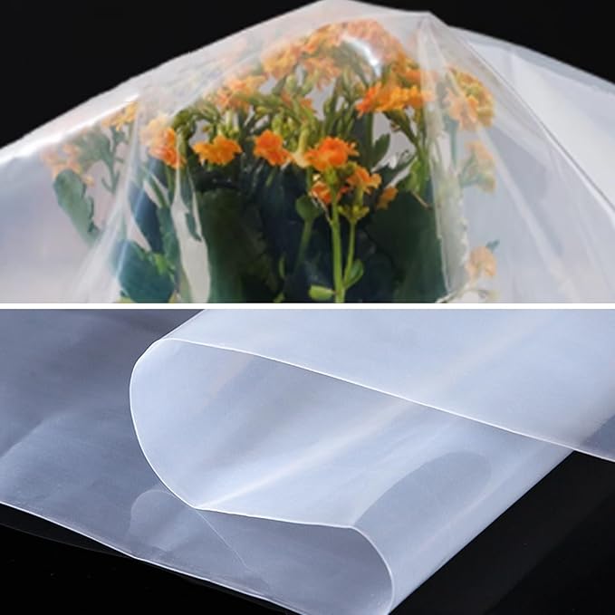 Clear Greenhouse Heavy Duty Tarp Outdoor Transparent Cover Superior Strength for Gardening Farming Nursery Garden(20x20 ft(6x6m))
