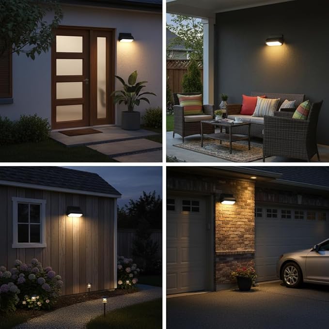 Modern Wall Sconce Outdoor Porch Light Waterproof Patio Lamp LED Wall Light Fixture Aluminum 13W 3000K Front Door Lamp for Indoor &amp Outdoor use Garden Yard 2 Pack