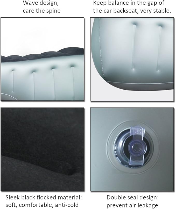 OGLAND Inflatable Car Air Travel Bed Mattress for Back Seat Gap Pad 130×28×42 cm Auto Accessories Inflation Bed Without AIR Pump