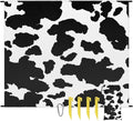 Cow Print Lightweight Beach Blanket Waterproof Sandproof 59X68 Sand Free Beach Mat with 4 Stakes Compact Outdoor Blanket for Beach Quick Drying Picnic Mat for Travel Camping