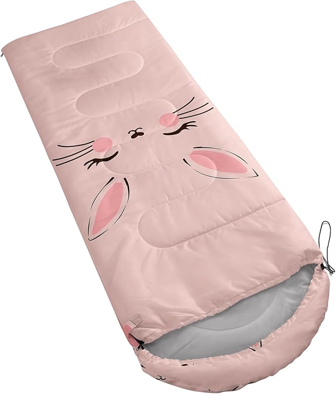 QOOMO Camping Sleeping Bags3 Season Warm &amp Cool WeatherLightweightWaterproof Sleeping Bags for Adults &amp KidsTravelingand OutdoorsCamping Gear Equipment